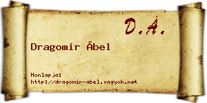 Dragomir Ábel névjegykártya