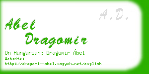 abel dragomir business card